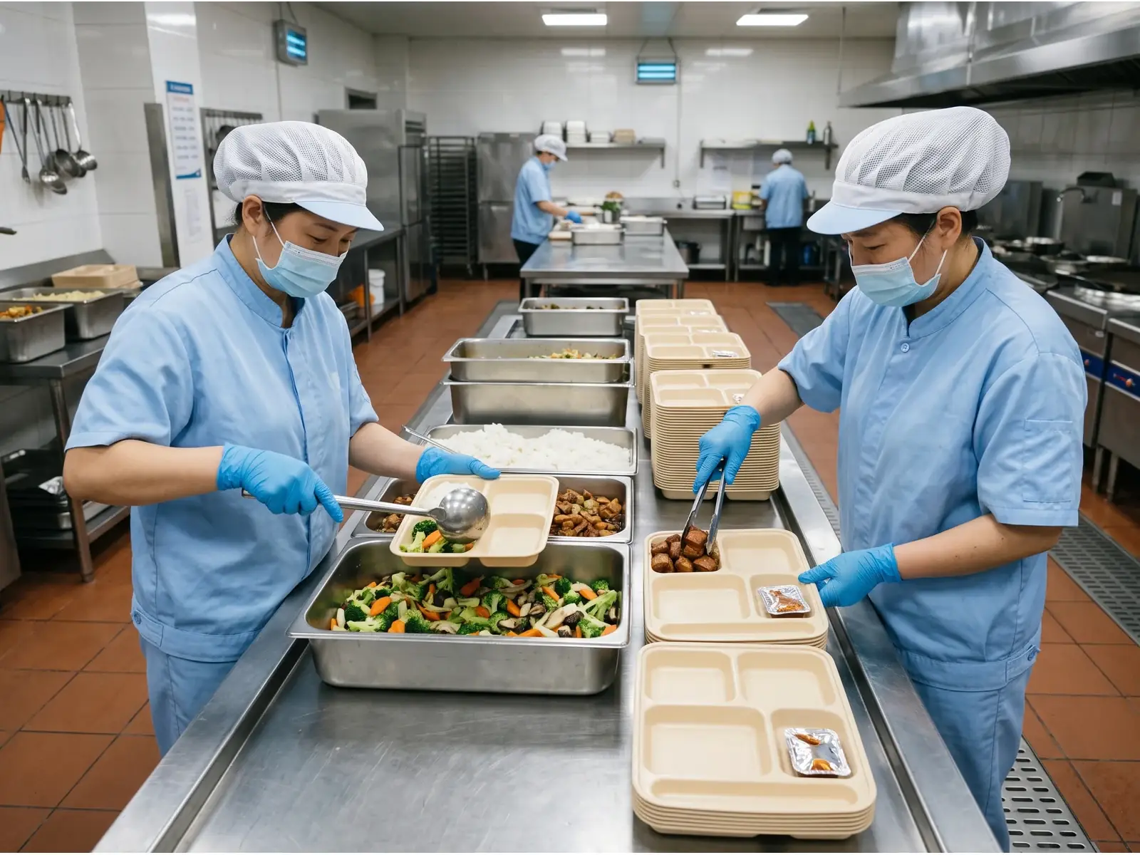 食品分装流程示意